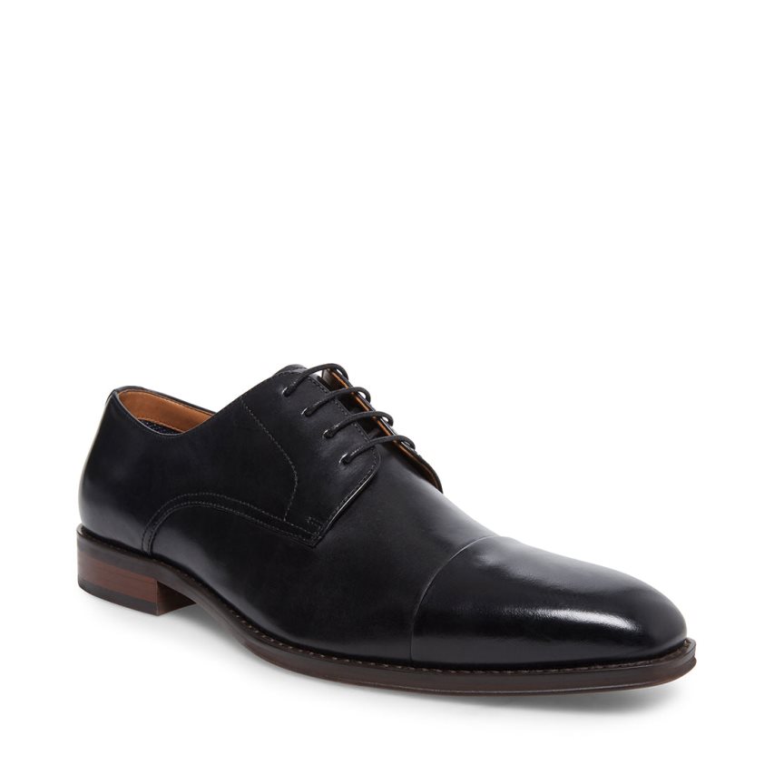 Zapatos Derby Steve Madden Plot Cuero Hombre Negras | ES WS6S28